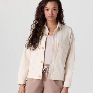 Vuori Mackenzie Jacket Button Up Cream Color Size S/M (H)